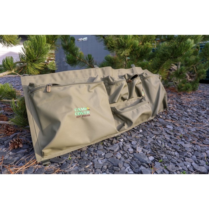 CAMP COVER SEAT STORAGE BAG DOUBLE, KHAKI