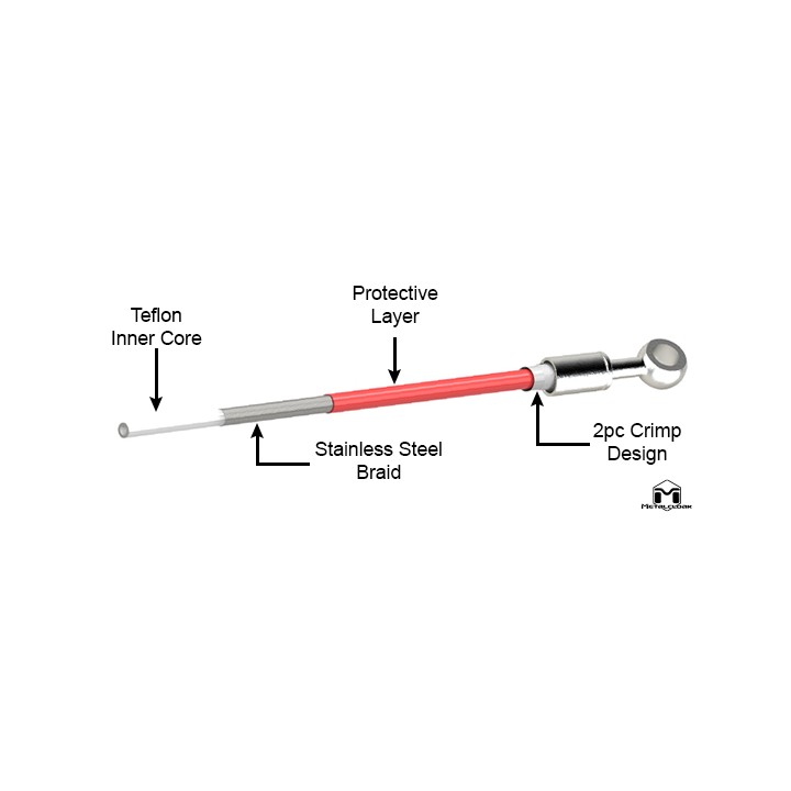 TJ/XJ Wrangler Replacement Brake Lines, Front 21"