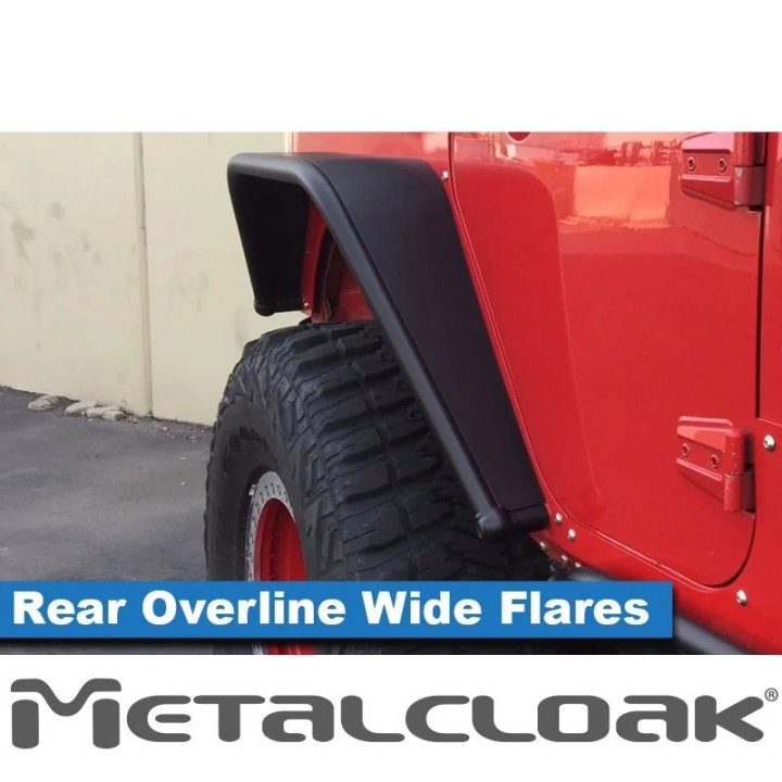 Poszerzenia szerokie stalowe tylne Metalcloak Quick Release Jeep Wrangler JK JKU