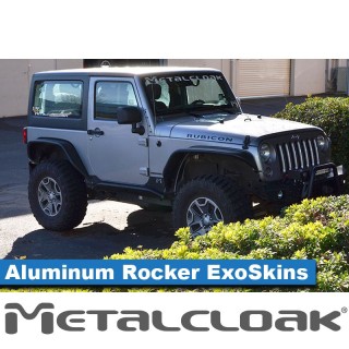 Osłony progów Jeep Wrangler JK 2D Metalcloak aluminiowe ExoSkin