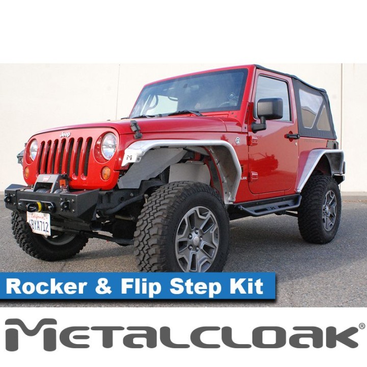Overland Rocker & Flip Step Kit, Pair, JK, 2-Door