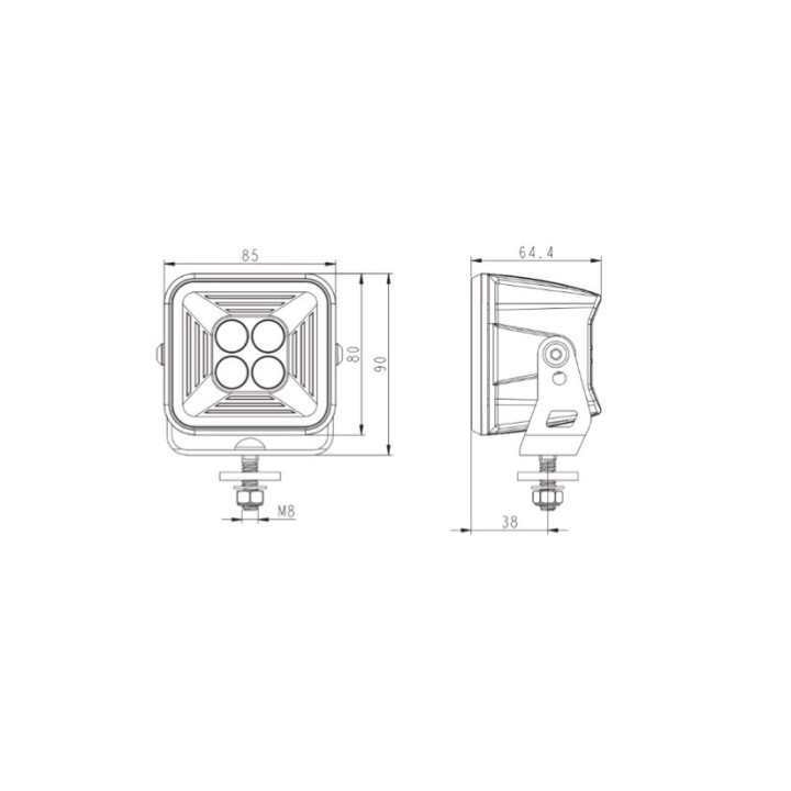 DARK KNIGHT FORTEX WORK LIGHT AMBER 809256