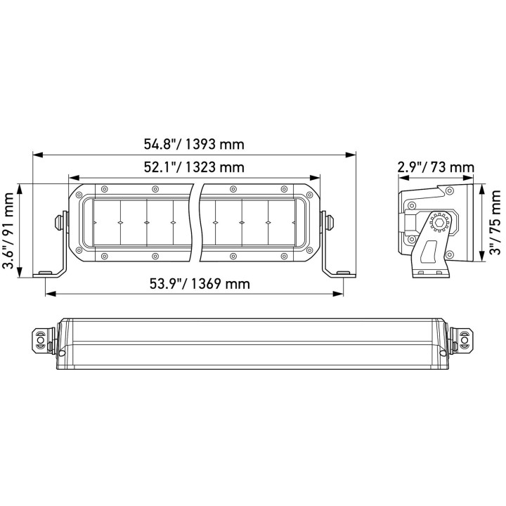 HELLA Black Magic 52'' Double Row Lightbar - 1GJ358197441