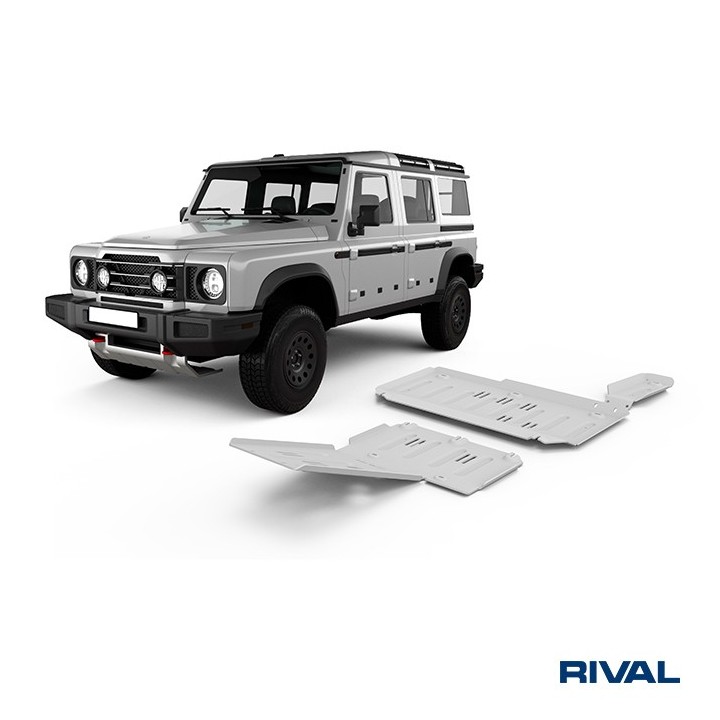 RIVAL Aluminum Engine And Transmission Skid Plate Ineos Grenadier