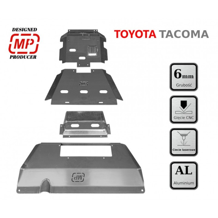 Zestaw aluminiowych osłon podwozia HD do TOYOTA TACOMA - ujęcie 7