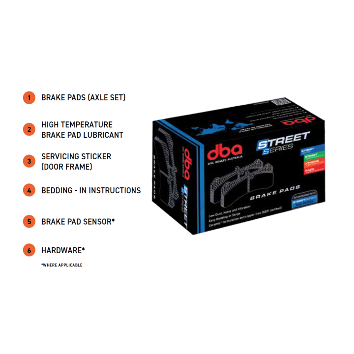 Brake Pads Street Series Ceramic | Front Axle Jeep Wrangler JK