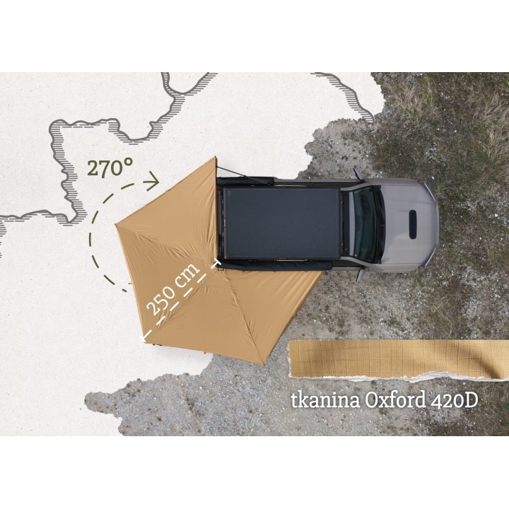 OFFLANDER MARKIZA SAMONOŚNA BATWING 270 L SAND PRAWA 2.5 M