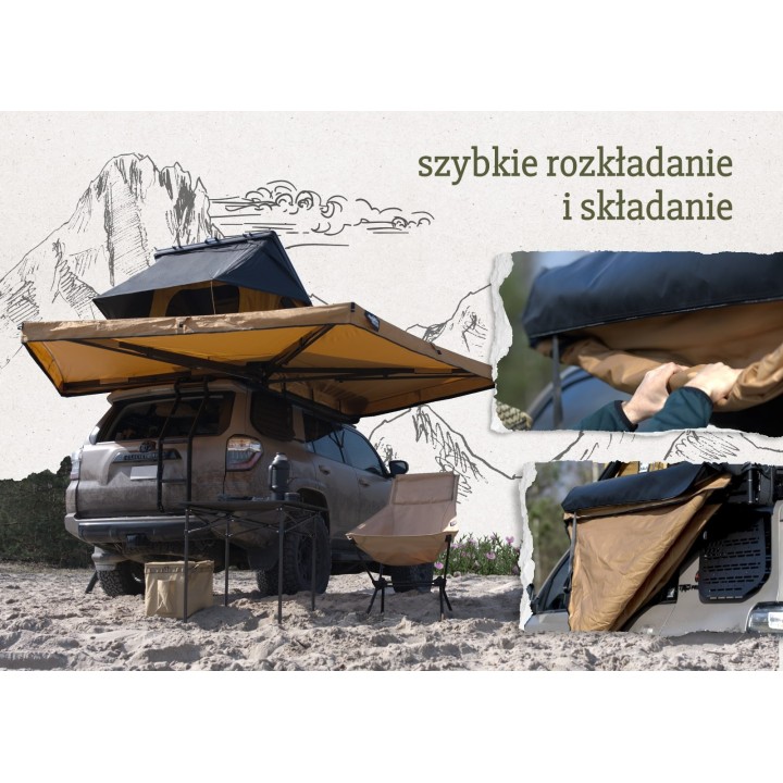 OFFLANDER SELF-SUPPORTING AWNING BATWING 270 L SAND RIGHT 2.5 M