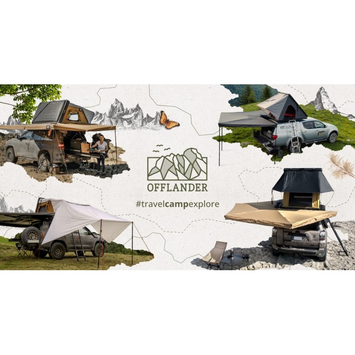 OFFLANDER SELF-SUPPORTING AWNING BATWING 270 L SAND RIGHT 2.5 M
