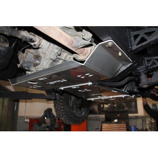 Zestaw aluminiowych osłon podwozia MorE 4x4 - Toyota Land Cruiser J120 - do zderzaka Z001