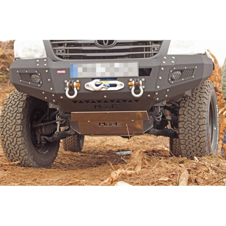 Zestaw aluminiowych osłon podwozia MorE 4x4 - Toyota Hilux Vigo 11-15 - do zderzaka Z014