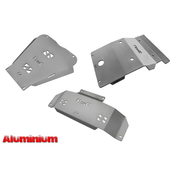 Zestaw aluminiowych osłon podwozia MorE 4x4 - Toyota FJ Cruiser - do zderzaka Z022