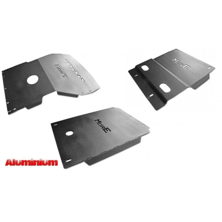 Zestaw aluminiowych osłon podwozia MorE 4x4 - Toyota Land Cruiser J90 benzyna - do zderzaka Z012