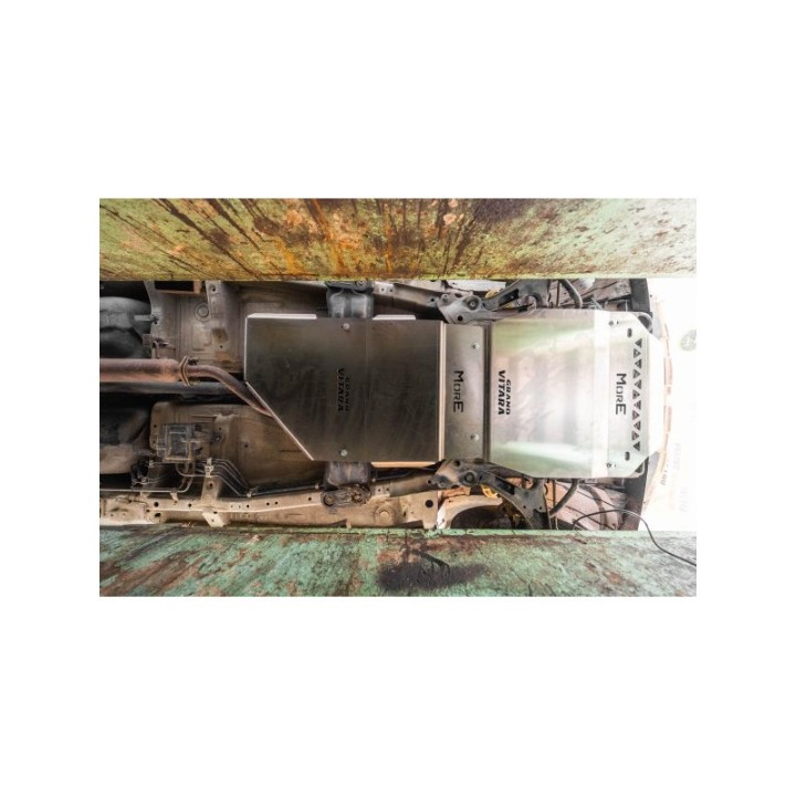 Zestaw aluminiowych osłon podwozia MorE 4x4 - Suzuki Grand Vitara 2 05-08 - do zderzaka Z024