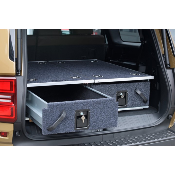 Zabudowa szufladowa Toyota Land Cruiser J120, J150, Land Rover Discovery - More 4x4
