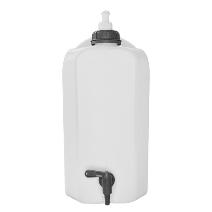 Pojemnik na wodę 20L bezb. KRAN DOLNY PLASTIK 3/4" + dozownik mydła /G HEAVY DUTY