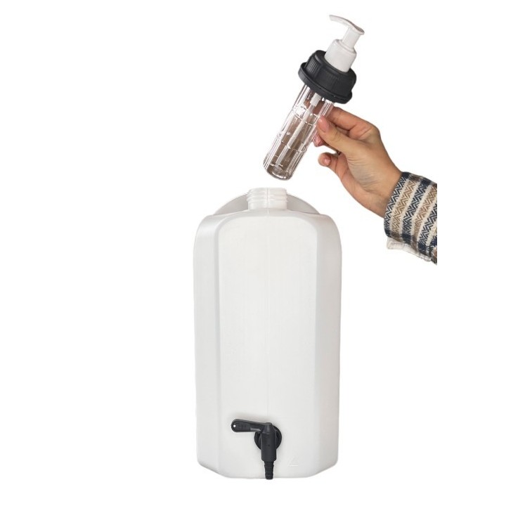 Pojemnik na wodę 20L bezb. KRAN DOLNY PLASTIK 3/4" + dozownik mydła /G HEAVY DUTY