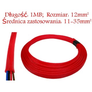 OPLOT POLIESTROWY CZERWONY 12MM 1M