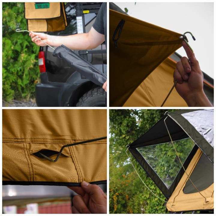 Namiot dachowy Wild Camp Hudson 140 Military | Szekla4x4