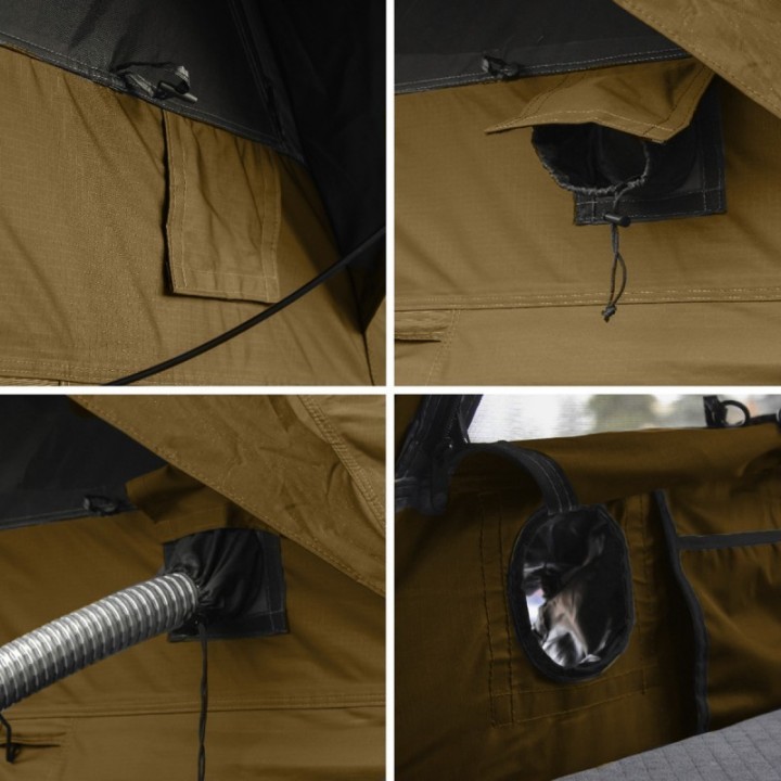 Namiot dachowy Wild Camp Hudson 140 Military | Szekla4x4