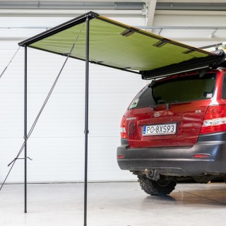 Zadaszenie markiza Wild Camp 1,25x2 m na bagażnik dachowy, zielona - ujęcie 2