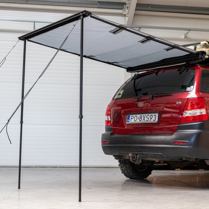 Markiza Wild Camp 1,25x2 m szara z LED | Szekla4x4