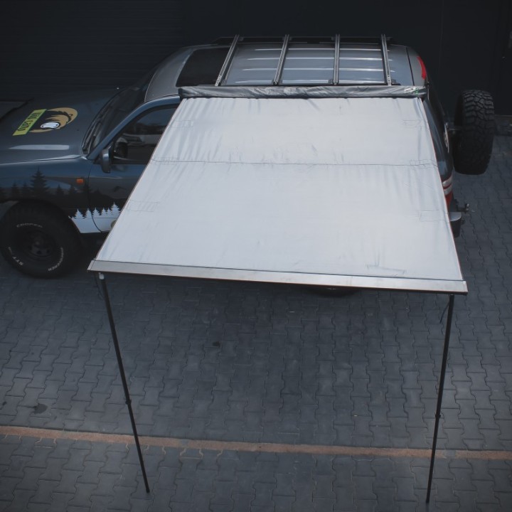 Markiza Wild Camp 2x2,5 m szara, listwa LED | Szekla4x4