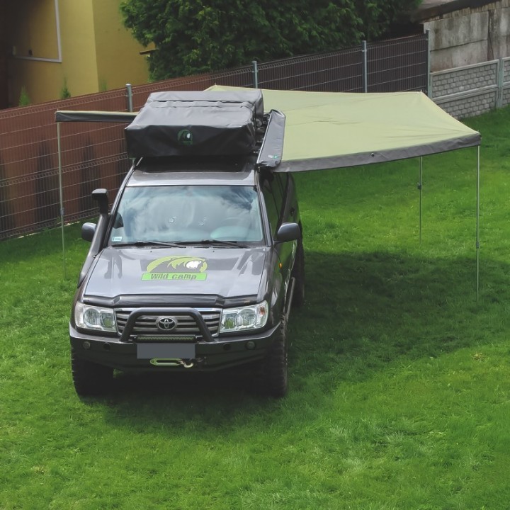 Zadaszenie HEX 270° 2 m zielone, strona kierowcy | Szekla4x4