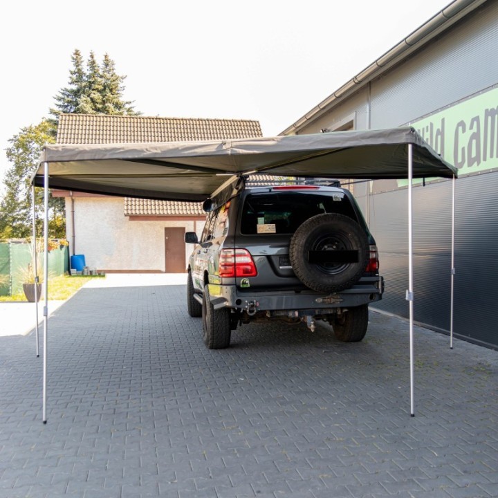Zadaszenie HEX 270° 2 m zielone, strona kierowcy | Szekla4x4