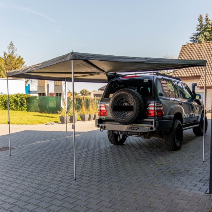 Zadaszenie HEX 270° 2 m zielone, strona kierowcy | Szekla4x4