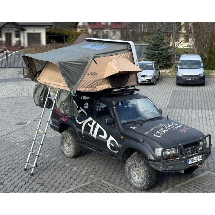 Namiot dachowy Escape VARIO 160 cm piaskowy, czarna pokrywa