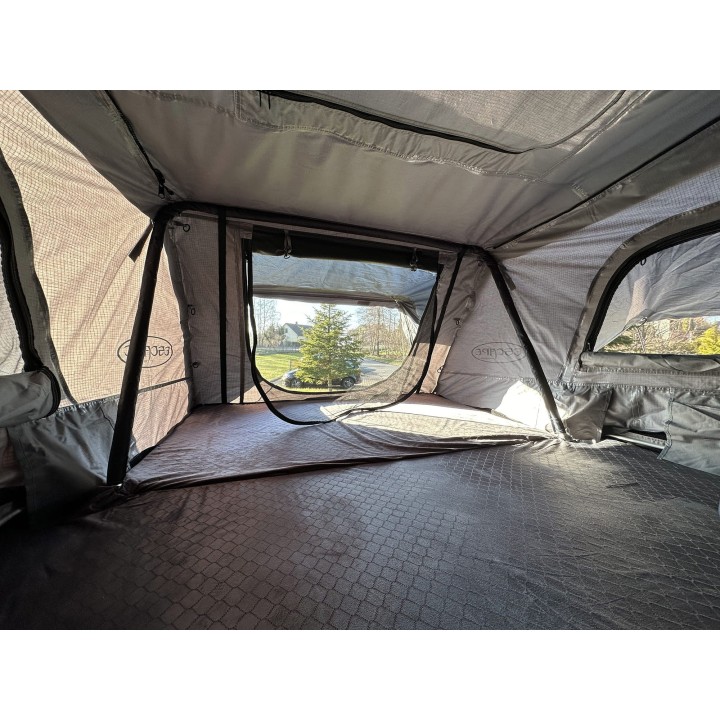 Escape VARIO 160 cm piaskowy, biała pokrywa – namiot dachowy