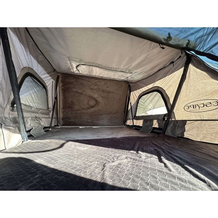 Escape VARIO 160 cm piaskowy, biała pokrywa – namiot dachowy
