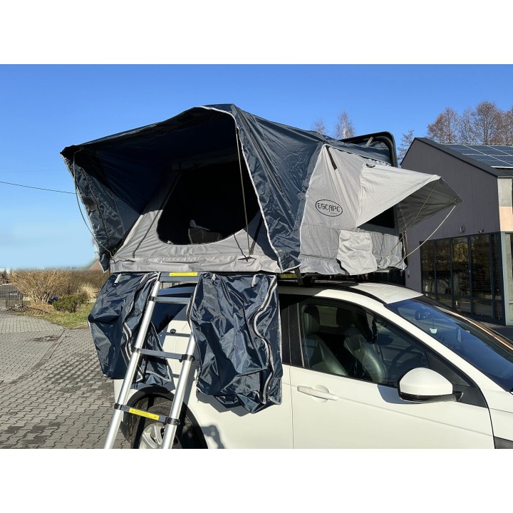 Escape VARIO 160 cm piaskowy, biała pokrywa – namiot dachowy