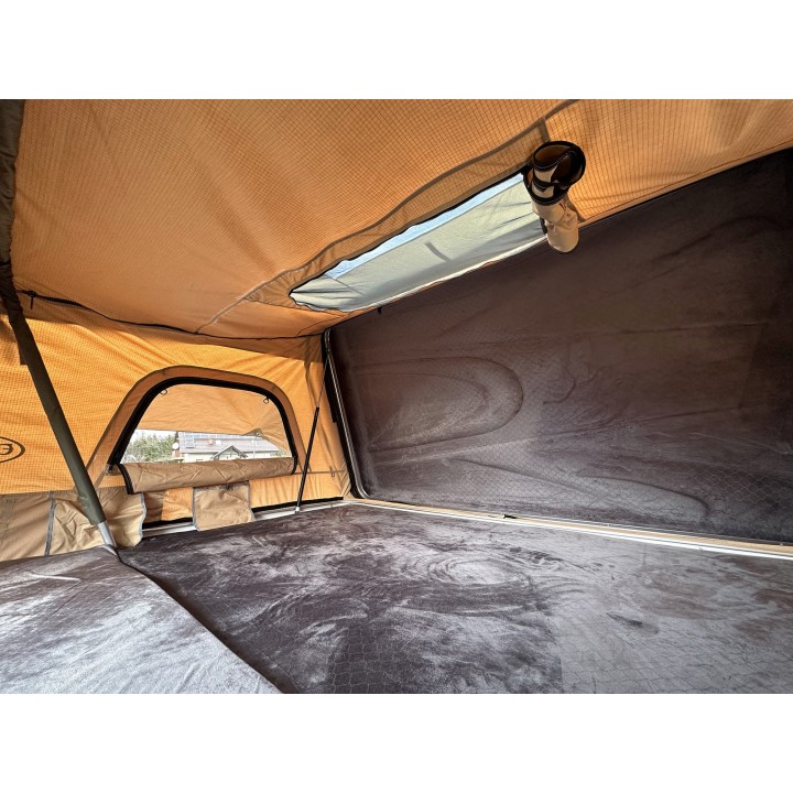 Escape VARIO 160 cm piaskowy, biała pokrywa – namiot dachowy