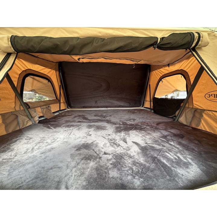 Escape VARIO 160 cm piaskowy, biała pokrywa – namiot dachowy