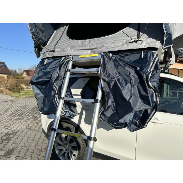 Escape VARIO 210 cm piaskowy, biała pokrywa – namiot dachowy
