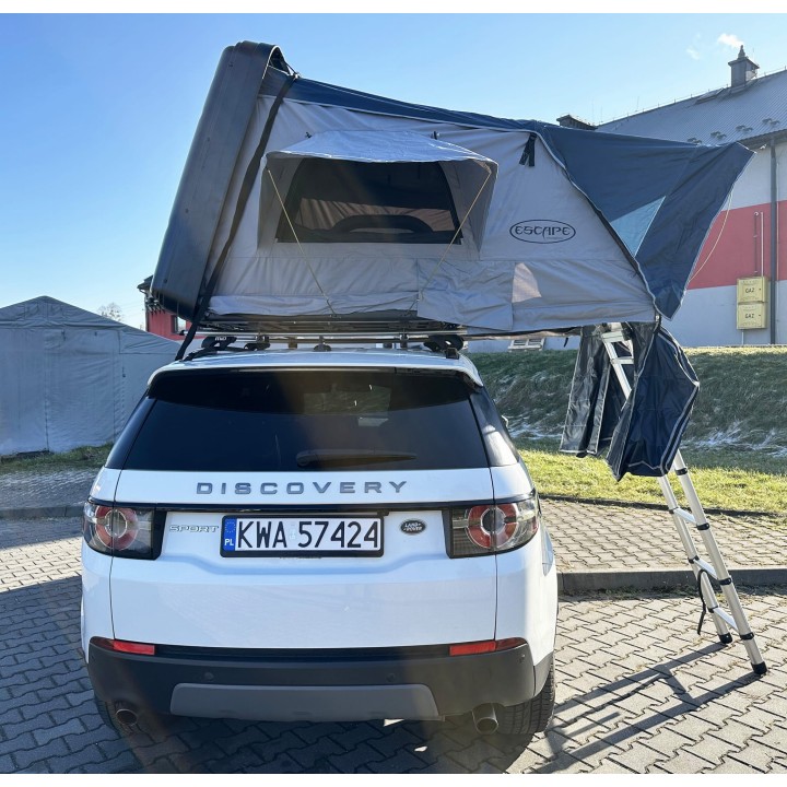 Escape VARIO 210 cm piaskowy, biała pokrywa – namiot dachowy
