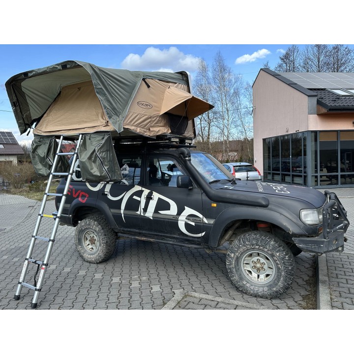 Escape VARIO 210 cm piaskowy, biała pokrywa – namiot dachowy