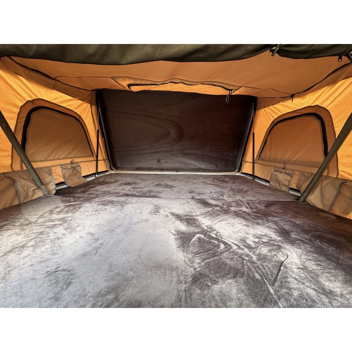 Escape VARIO 210 cm piaskowy, biała pokrywa – namiot dachowy