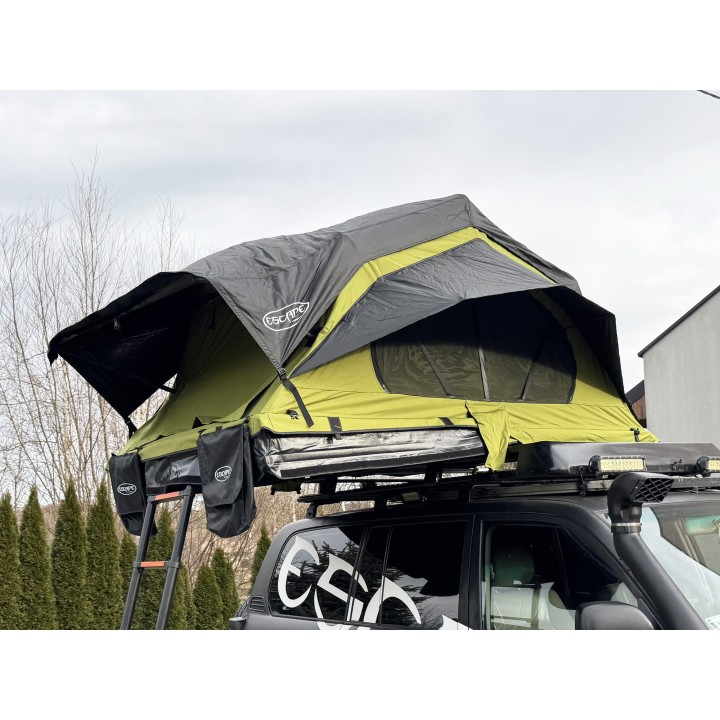 Escape HYBRID 190 cm zielony – namiot dachowy | Szekla4x4