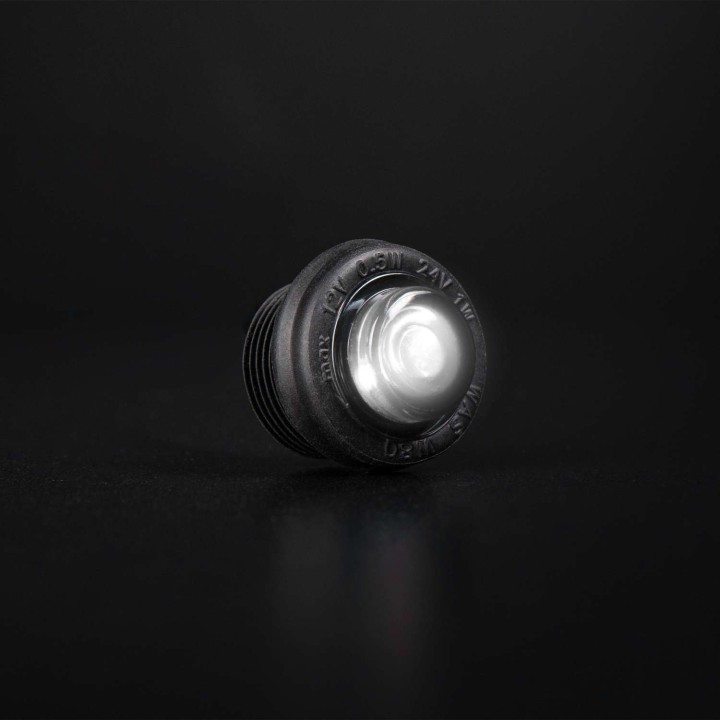 Freedom Black Raven LED Position Light – White | 1 W, IP68, 29 mm