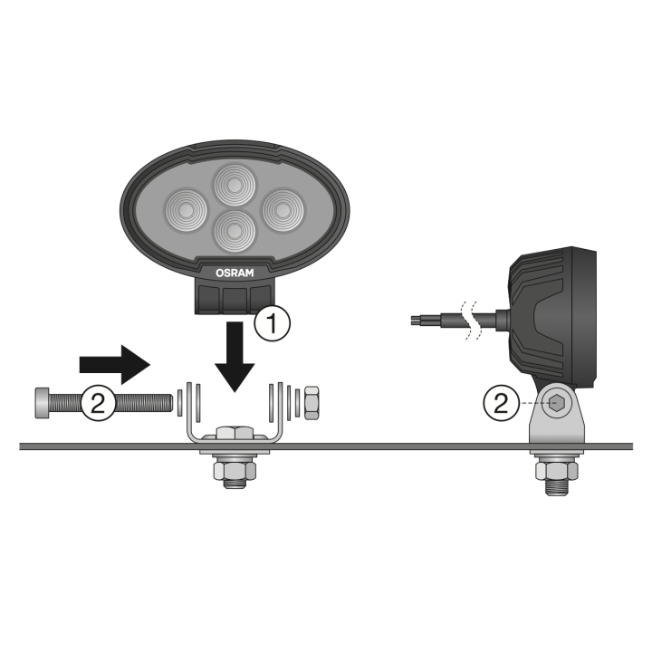 OSRAM LEDriving Oval WL VX100-WD – oval LED work light