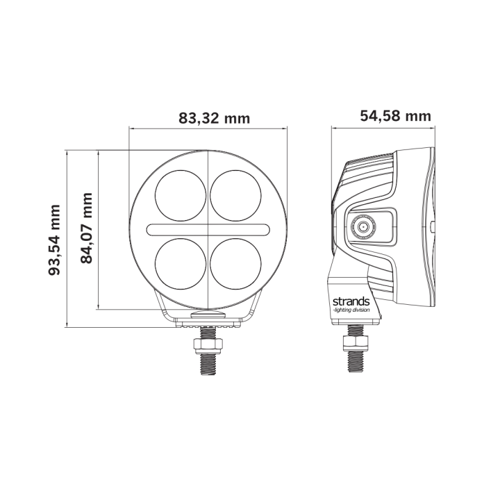 Strands NUUK D-LINE MC Lampa Robocza 39W – 2740 lm, IP69K