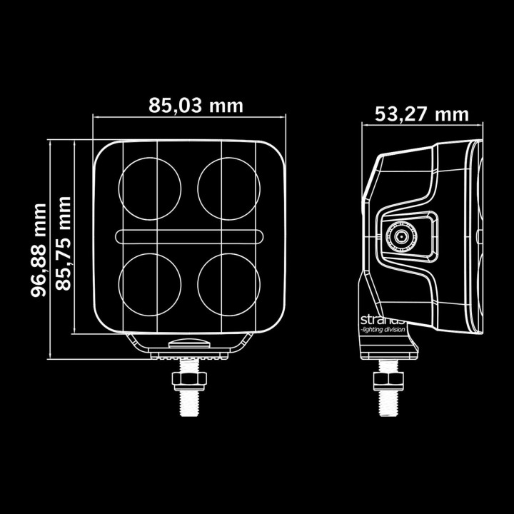 Strands NUUK D-LINE QB Lampa Robocza 39W – 2920 lm, IP69K