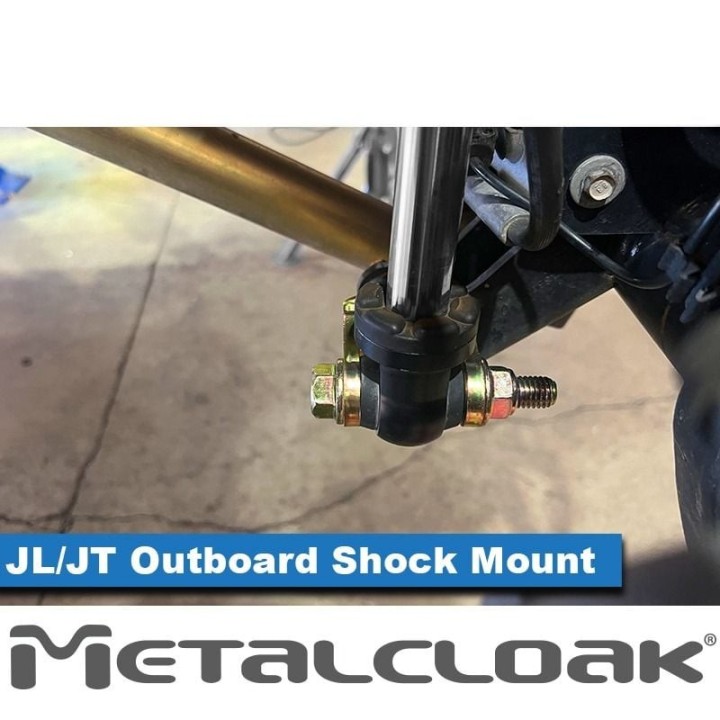 Przedni uniwersalny zewnętrzny uchwyt amortyzatora JL Wrangler | JT Gladiator mosty aftermarketowe METALCLOAK - ujęcie 4