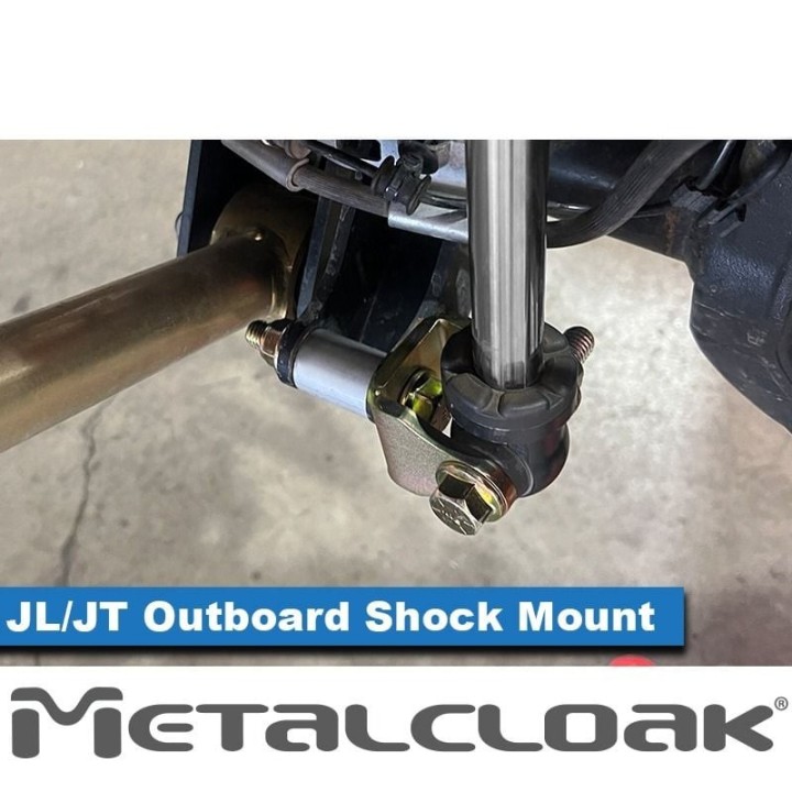 Przedni uniwersalny zewnętrzny uchwyt amortyzatora JL Wrangler | JT Gladiator mosty aftermarketowe METALCLOAK - ujęcie 5