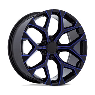 Felga aluminiowa PR176 Gloss Black Machined W/ Blue Milling PERFORMANCE REPLICAS