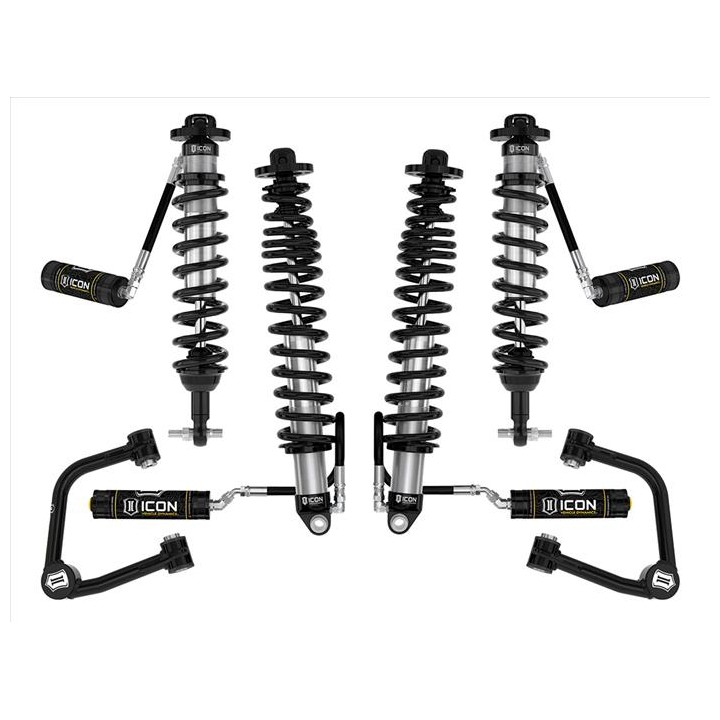 Zestaw Zawieszenia ICON Ford Bronco 3-4'' Lift, Stage 4, Rurowe Wahacze, Sprężyny HD (bez pakietu Sasquatch)