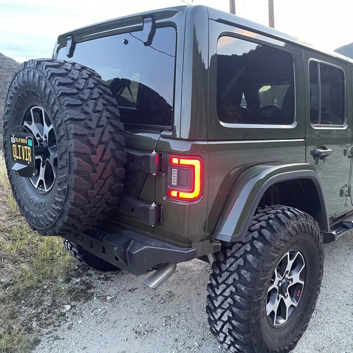 Lampy tylne LED Flush Mount + moduł kierunkowskazów Amber Jeep Wrangler JL | Szekla4x4